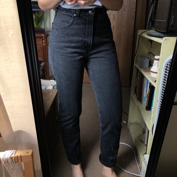 Lands' End Denim - High-waisted Vintage Black Jeans from Land’s End